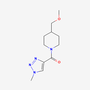 molecular formula C11H18N4O2 B6426454 4-(methoxymethyl)-1-(1-methyl-1H-1,2,3-triazole-4-carbonyl)piperidine CAS No. 2322189-52-4