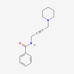 molecular formula C16H20N2O B6426486 N-[4-(piperidin-1-yl)but-2-yn-1-yl]benzamide CAS No. 1465-01-6