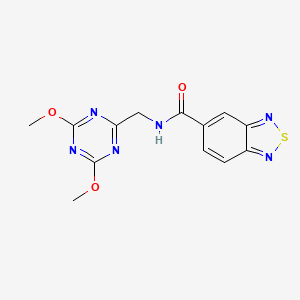 N-[(4,6-dimethoxy-1,3,5-triazin-2-yl)methyl]-2,1,3-benzothiadiazole-5-carboxamide