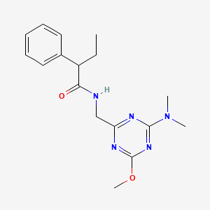 molecular formula C17H23N5O2 B6426561 N-{[4-(dimethylamino)-6-methoxy-1,3,5-triazin-2-yl]methyl}-2-phenylbutanamide CAS No. 2034514-97-9
