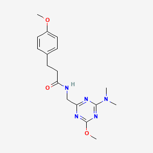 molecular formula C17H23N5O3 B6426580 N-{[4-(dimethylamino)-6-methoxy-1,3,5-triazin-2-yl]methyl}-3-(4-methoxyphenyl)propanamide CAS No. 2034515-58-5