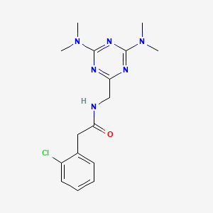 N-{[4,6-bis(dimethylamino)-1,3,5-triazin-2-yl]methyl}-2-(2-chlorophenyl)acetamide