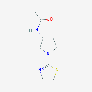 molecular formula C9H13N3OS B6426684 N-[1-(1,3-thiazol-2-yl)pyrrolidin-3-yl]acetamide CAS No. 2200854-23-3