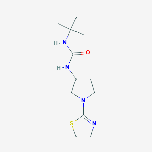 molecular formula C12H20N4OS B6426692 3-tert-butyl-1-[1-(1,3-thiazol-2-yl)pyrrolidin-3-yl]urea CAS No. 2034373-99-2