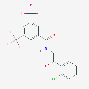 molecular formula C18H14ClF6NO2 B6426693 N-[2-(2-chlorophenyl)-2-methoxyethyl]-3,5-bis(trifluoromethyl)benzamide CAS No. 2327830-74-8