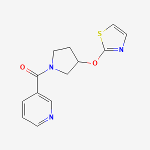 molecular formula C13H13N3O2S B6426719 3-[3-(1,3-thiazol-2-yloxy)pyrrolidine-1-carbonyl]pyridine CAS No. 2198870-33-4