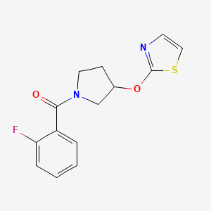 2-{[1-(2-fluorobenzoyl)pyrrolidin-3-yl]oxy}-1,3-thiazole