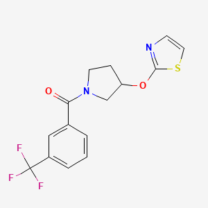 2-({1-[3-(trifluoromethyl)benzoyl]pyrrolidin-3-yl}oxy)-1,3-thiazole