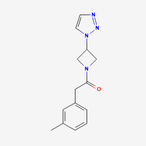 molecular formula C14H16N4O B6426845 2-(3-methylphenyl)-1-[3-(1H-1,2,3-triazol-1-yl)azetidin-1-yl]ethan-1-one CAS No. 2034312-06-4