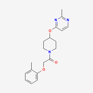 molecular formula C19H23N3O3 B6426866 2-(2-methylphenoxy)-1-{4-[(2-methylpyrimidin-4-yl)oxy]piperidin-1-yl}ethan-1-one CAS No. 2097914-99-1