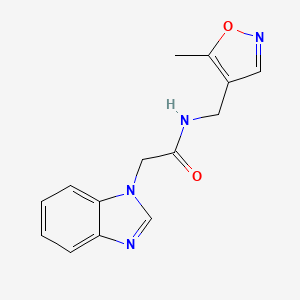molecular formula C14H14N4O2 B6426903 2-(1H-1,3-benzodiazol-1-yl)-N-[(5-methyl-1,2-oxazol-4-yl)methyl]acetamide CAS No. 2034245-35-5