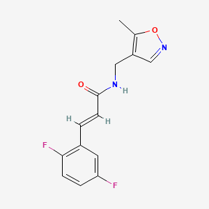 (2E)-3-(2,5-difluorophenyl)-N-[(5-methyl-1,2-oxazol-4-yl)methyl]prop-2-enamide