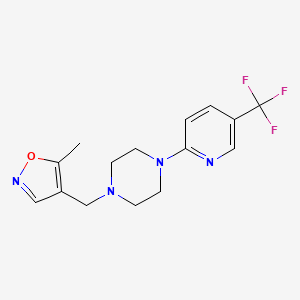 molecular formula C15H17F3N4O B6426920 1-[(5-methyl-1,2-oxazol-4-yl)methyl]-4-[5-(trifluoromethyl)pyridin-2-yl]piperazine CAS No. 2327174-82-1