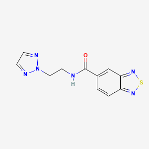 molecular formula C11H10N6OS B6426943 N-[2-(2H-1,2,3-triazol-2-yl)ethyl]-2,1,3-benzothiadiazole-5-carboxamide CAS No. 2097892-26-5