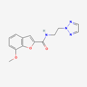 molecular formula C14H14N4O3 B6426948 7-methoxy-N-[2-(2H-1,2,3-triazol-2-yl)ethyl]-1-benzofuran-2-carboxamide CAS No. 2097919-81-6