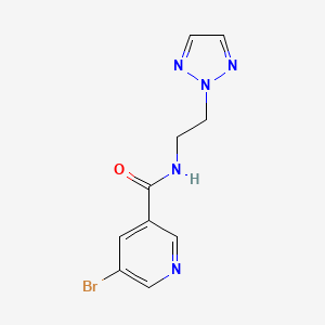 molecular formula C10H10BrN5O B6426958 5-bromo-N-[2-(2H-1,2,3-triazol-2-yl)ethyl]pyridine-3-carboxamide CAS No. 2097873-07-7