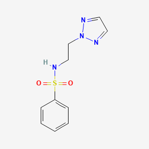 molecular formula C10H12N4O2S B6426964 N-[2-(2H-1,2,3-triazol-2-yl)ethyl]benzenesulfonamide CAS No. 2097916-69-1