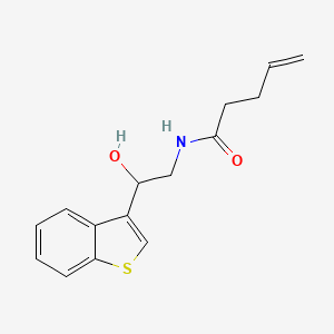 molecular formula C15H17NO2S B6426974 N-[2-(1-benzothiophen-3-yl)-2-hydroxyethyl]pent-4-enamide CAS No. 2327364-52-1