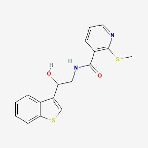 molecular formula C17H16N2O2S2 B6426979 N-[2-(1-benzothiophen-3-yl)-2-hydroxyethyl]-2-(methylsulfanyl)pyridine-3-carboxamide CAS No. 2329409-16-5