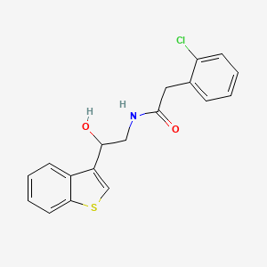 molecular formula C18H16ClNO2S B6426986 N-[2-(1-benzothiophen-3-yl)-2-hydroxyethyl]-2-(2-chlorophenyl)acetamide CAS No. 2327509-96-4