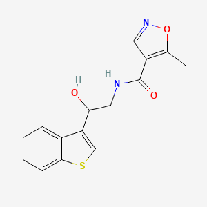 molecular formula C15H14N2O3S B6427014 N-[2-(1-benzothiophen-3-yl)-2-hydroxyethyl]-5-methyl-1,2-oxazole-4-carboxamide CAS No. 2326448-09-1