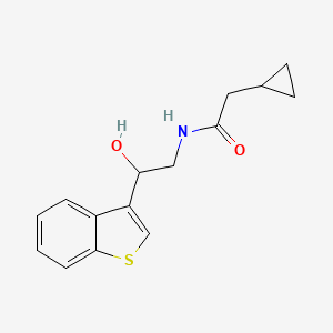 molecular formula C15H17NO2S B6427028 N-[2-(1-benzothiophen-3-yl)-2-hydroxyethyl]-2-cyclopropylacetamide CAS No. 2327221-54-3