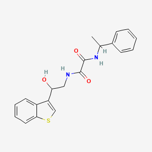 molecular formula C20H20N2O3S B6427031 N-[2-(1-benzothiophen-3-yl)-2-hydroxyethyl]-N'-(1-phenylethyl)ethanediamide CAS No. 2097918-96-0