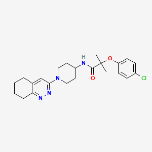 2-(4-chlorophenoxy)-2-methyl-N-[1-(5,6,7,8-tetrahydrocinnolin-3-yl)piperidin-4-yl]propanamide