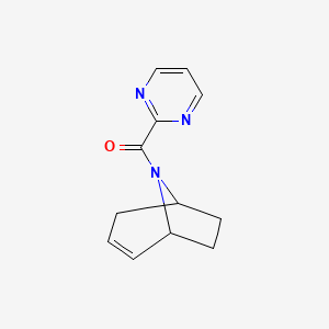 molecular formula C12H13N3O B6427080 8-(pyrimidine-2-carbonyl)-8-azabicyclo[3.2.1]oct-2-ene CAS No. 2434347-47-2