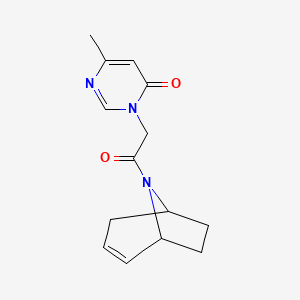3-(2-{8-azabicyclo[3.2.1]oct-2-en-8-yl}-2-oxoethyl)-6-methyl-3,4-dihydropyrimidin-4-one