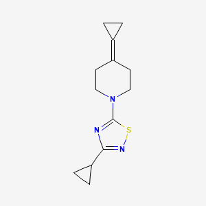 molecular formula C13H17N3S B6427105 1-(3-cyclopropyl-1,2,4-thiadiazol-5-yl)-4-cyclopropylidenepiperidine CAS No. 2325927-70-4
