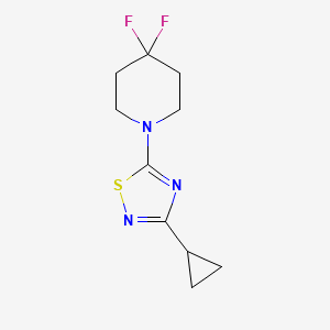 molecular formula C10H13F2N3S B6427119 1-(3-cyclopropyl-1,2,4-thiadiazol-5-yl)-4,4-difluoropiperidine CAS No. 2325044-46-8