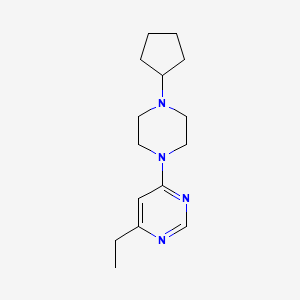 molecular formula C15H24N4 B6427125 4-(4-cyclopentylpiperazin-1-yl)-6-ethylpyrimidine CAS No. 2324936-61-8