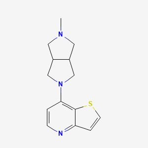 molecular formula C14H17N3S B6427148 2-methyl-5-{thieno[3,2-b]pyridin-7-yl}-octahydropyrrolo[3,4-c]pyrrole CAS No. 2199755-23-0