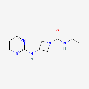 molecular formula C10H15N5O B6427157 N-ethyl-3-[(pyrimidin-2-yl)amino]azetidine-1-carboxamide CAS No. 2322097-69-6