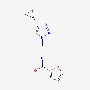 molecular formula C13H14N4O2 B6427163 4-cyclopropyl-1-[1-(furan-2-carbonyl)azetidin-3-yl]-1H-1,2,3-triazole CAS No. 2097926-04-8