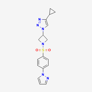4-cyclopropyl-1-{1-[4-(1H-pyrazol-1-yl)benzenesulfonyl]azetidin-3-yl}-1H-1,2,3-triazole