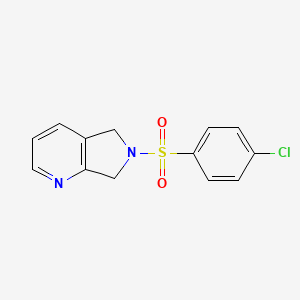 6-(4-chlorobenzenesulfonyl)-5H,6H,7H-pyrrolo[3,4-b]pyridine