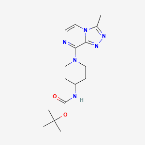 molecular formula C16H24N6O2 B6427190 tert-butyl N-(1-{3-methyl-[1,2,4]triazolo[4,3-a]pyrazin-8-yl}piperidin-4-yl)carbamate CAS No. 2202253-99-2