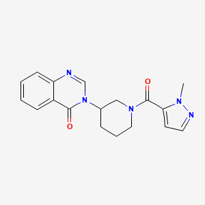 3-[1-(1-methyl-1H-pyrazole-5-carbonyl)piperidin-3-yl]-3,4-dihydroquinazolin-4-one