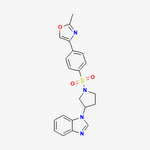 molecular formula C21H20N4O3S B6427248 1-{1-[4-(2-methyl-1,3-oxazol-4-yl)benzenesulfonyl]pyrrolidin-3-yl}-1H-1,3-benzodiazole CAS No. 2097873-43-1