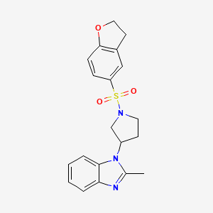1-[1-(2,3-dihydro-1-benzofuran-5-sulfonyl)pyrrolidin-3-yl]-2-methyl-1H-1,3-benzodiazole