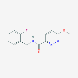molecular formula C13H12FN3O2 B6427309 N-[(2-fluorophenyl)methyl]-6-methoxypyridazine-3-carboxamide CAS No. 1704626-41-4
