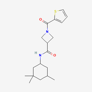 1-(thiophene-2-carbonyl)-N-(3,3,5-trimethylcyclohexyl)azetidine-3-carboxamide