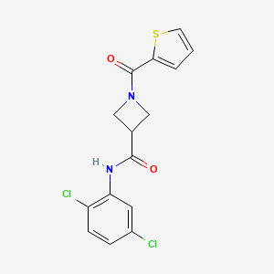 molecular formula C15H12Cl2N2O2S B6427324 N-(2,5-dichlorophenyl)-1-(thiophene-2-carbonyl)azetidine-3-carboxamide CAS No. 1706233-63-7