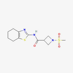 molecular formula C12H17N3O3S2 B6427349 1-methanesulfonyl-N-(4,5,6,7-tetrahydro-1,3-benzothiazol-2-yl)azetidine-3-carboxamide CAS No. 1704579-37-2