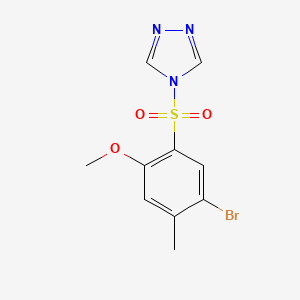 molecular formula C10H10BrN3O3S B6427373 4-(5-bromo-2-methoxy-4-methylbenzenesulfonyl)-4H-1,2,4-triazole CAS No. 2108670-85-3