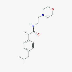 2-[4-(2-methylpropyl)phenyl]-N-[2-(morpholin-4-yl)ethyl]propanamide