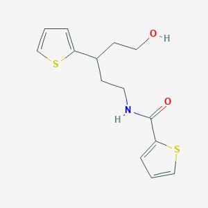 molecular formula C14H17NO2S2 B6427401 N-[5-hydroxy-3-(thiophen-2-yl)pentyl]thiophene-2-carboxamide CAS No. 2034567-24-1