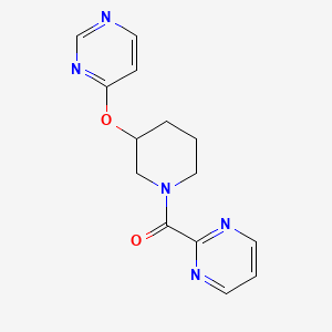 2-[3-(pyrimidin-4-yloxy)piperidine-1-carbonyl]pyrimidine
